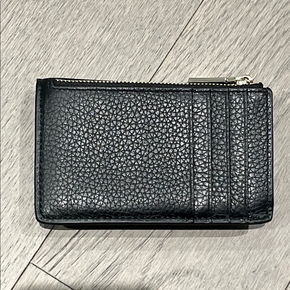 Kate Spade Black Dumpling Pebbled Leather Card Holder Wallet - Picture 3 of 9